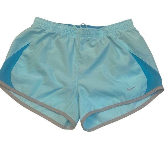 Nike Running Shorts Lightweight Light & Dark Turquoise Blue Lined Women Size XS - Picture 2 of 7